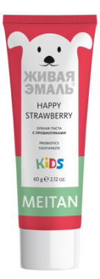  С-1308 Скидка-30% Зубная паста с пробиотиками HAPPY STRAWBERRY Мейтан 