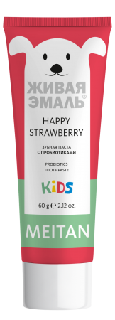  PP-80 Зубная паста с пробиотиками HAPPY STRAWBERRY Мейтан